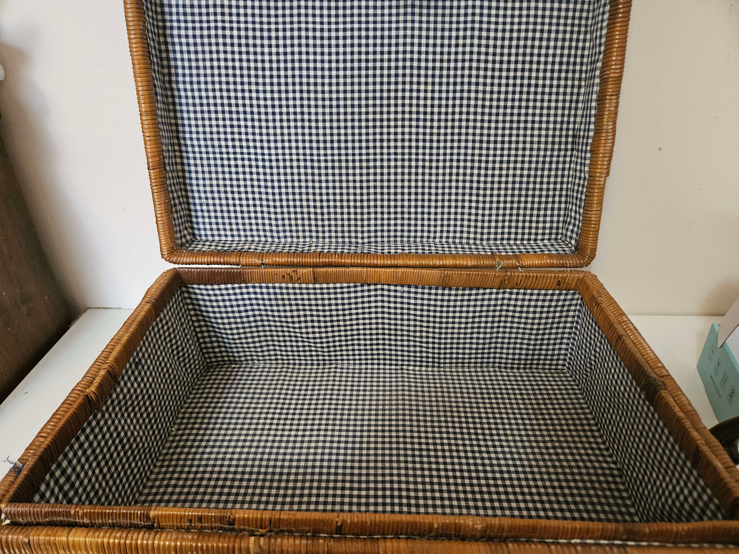 Woven Lined Wicker Basket