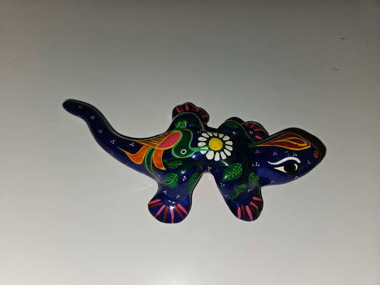 Ceramic Lizard With Hummingbird