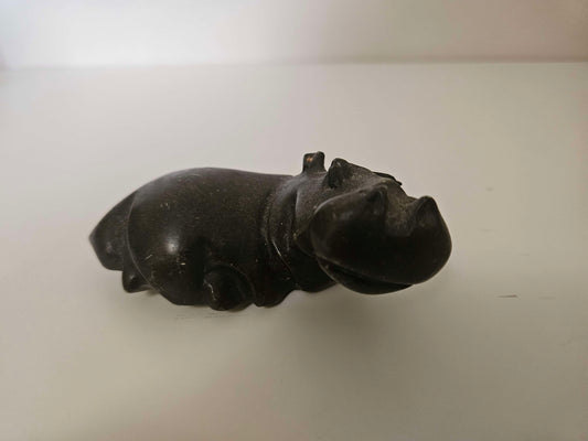 Stone Carved Hippo From Zimbabwe