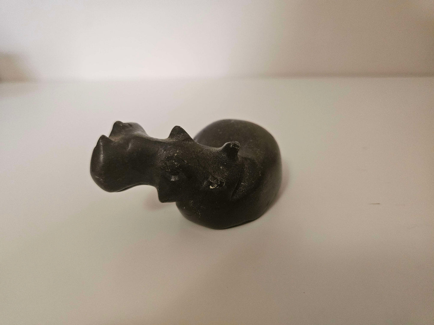 Stone Carved Hippo From Zimbabwe