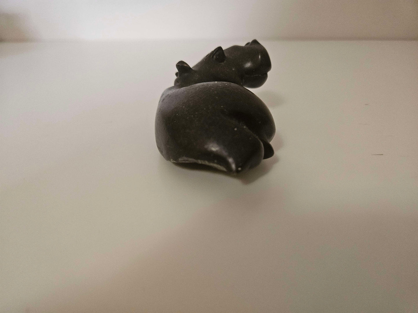 Stone Carved Hippo From Zimbabwe