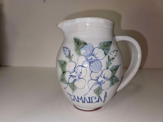 Floral Handmade Jamaican Pitcher