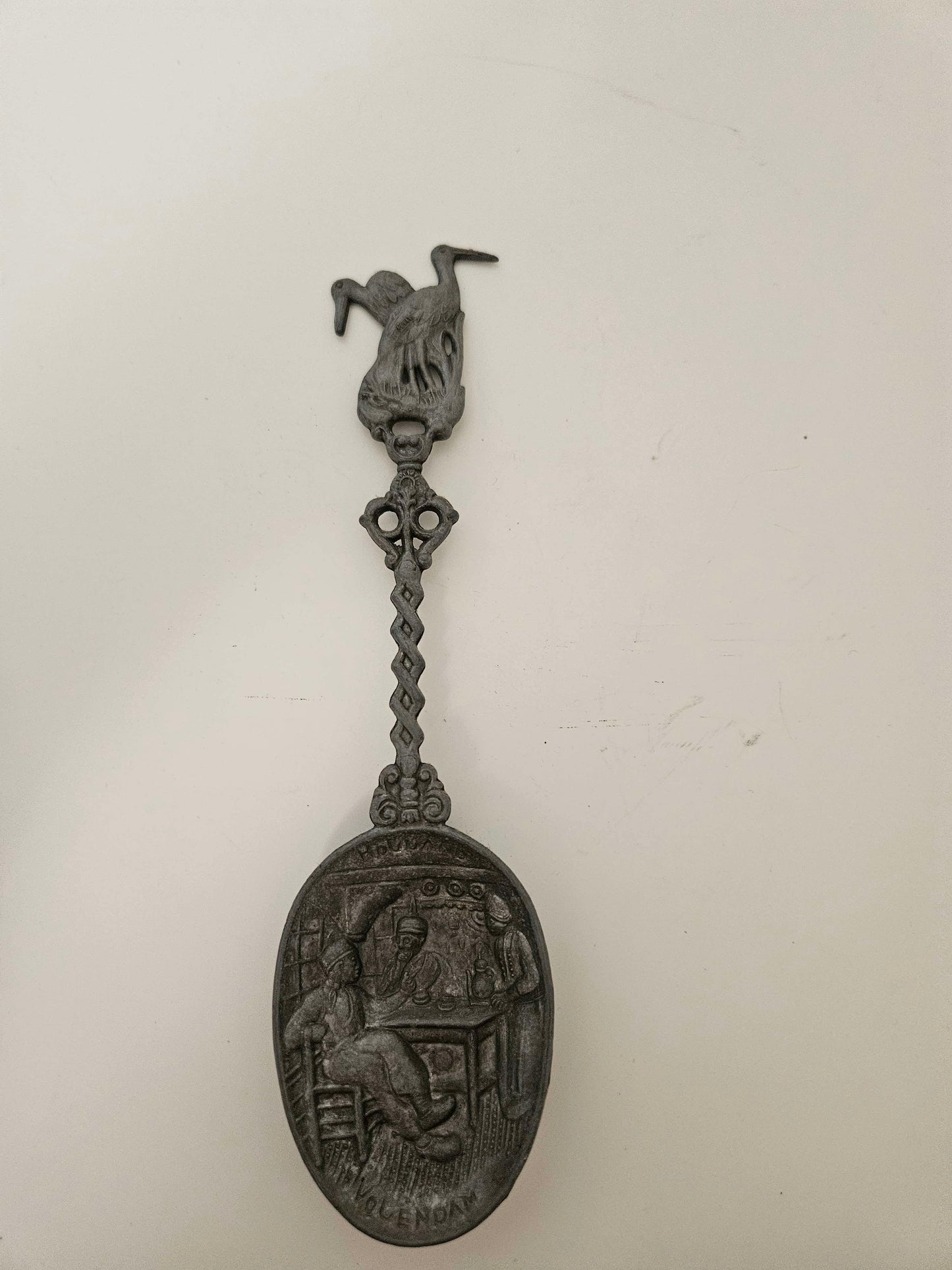Antique Netherlands Metal Spoon