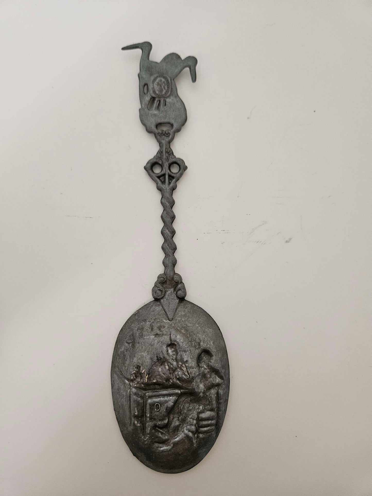 Antique Netherlands Metal Spoon