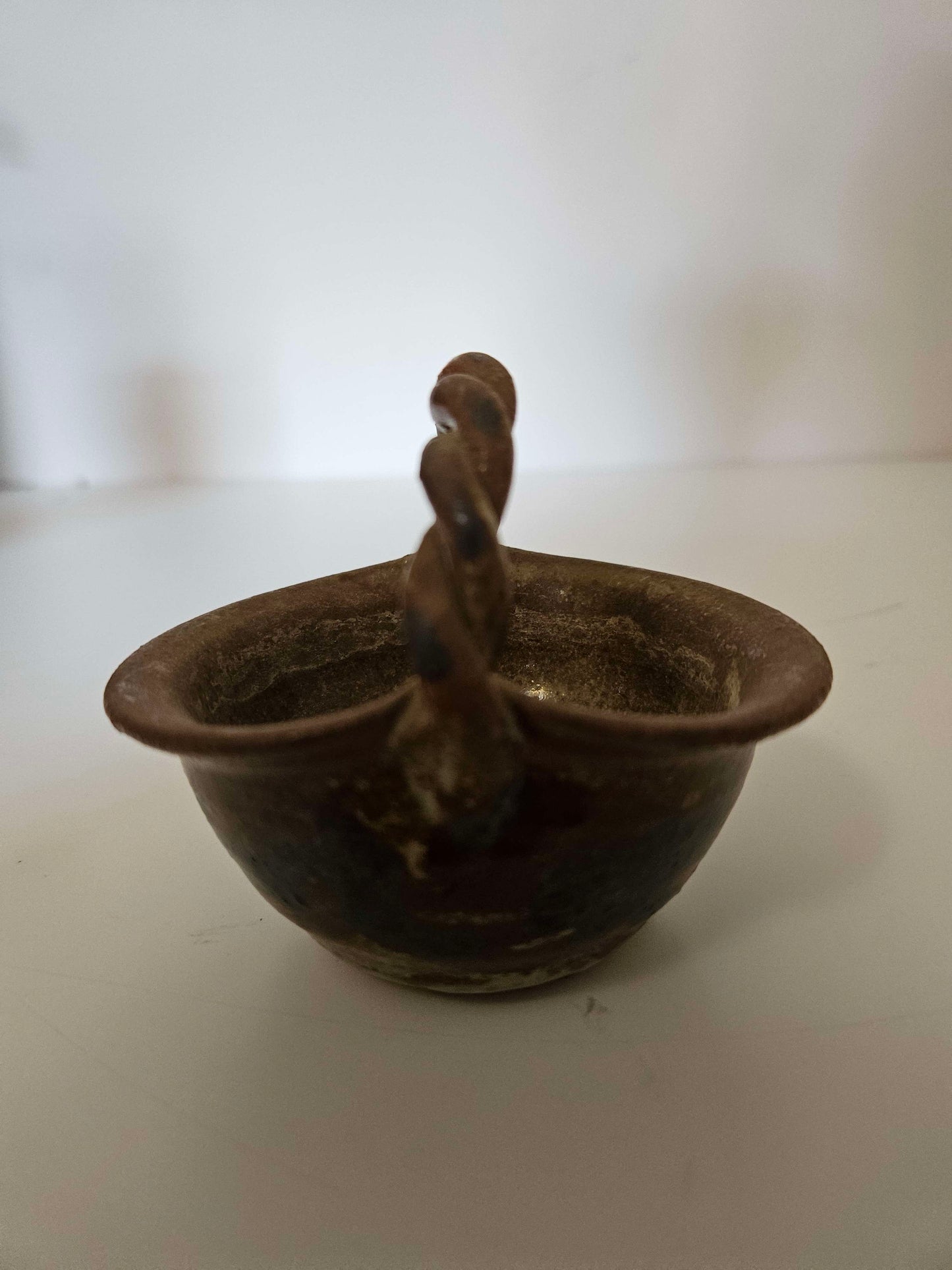 Small Ceramic Pot With Handle