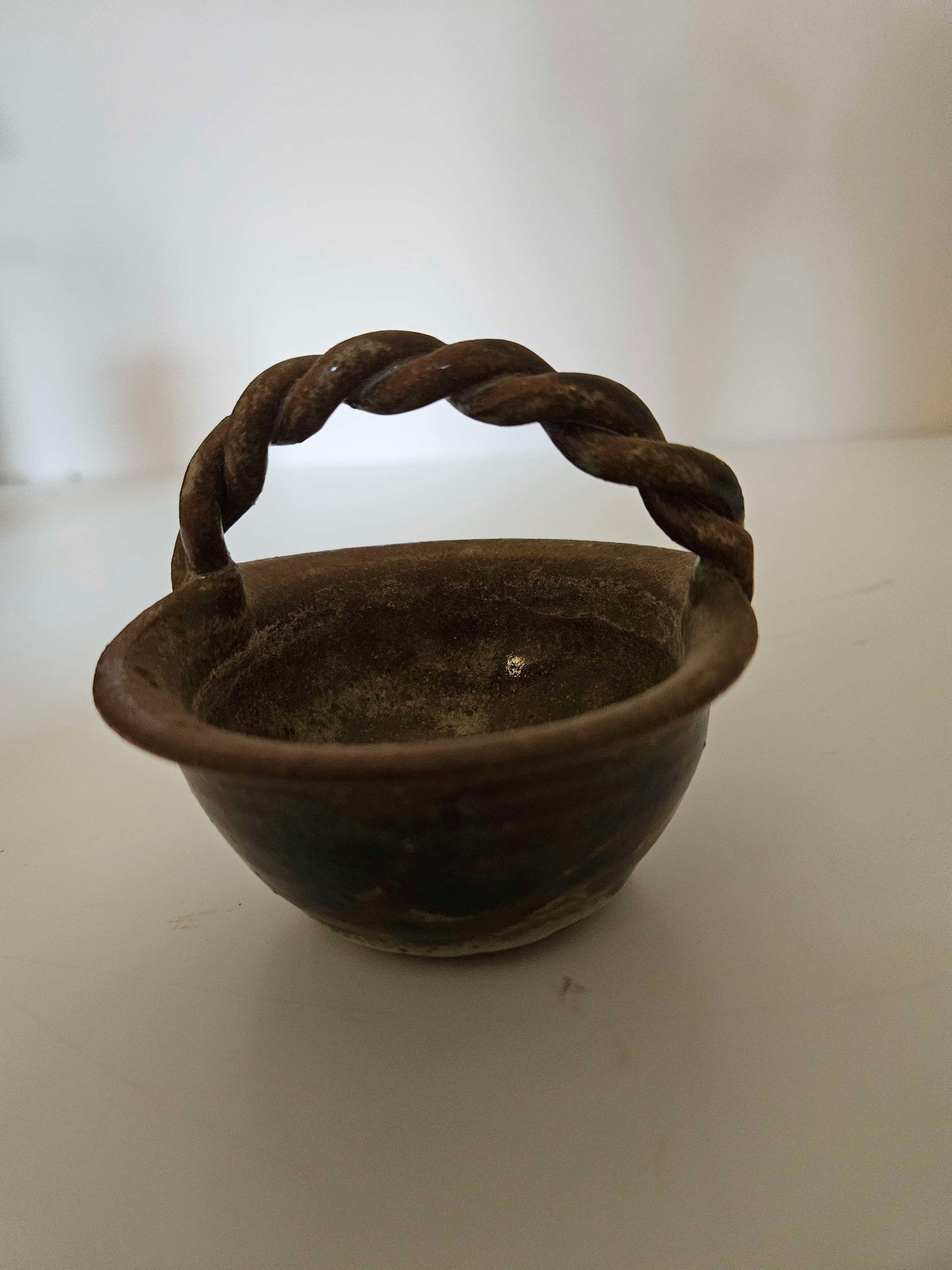 Small Ceramic Pot With Handle