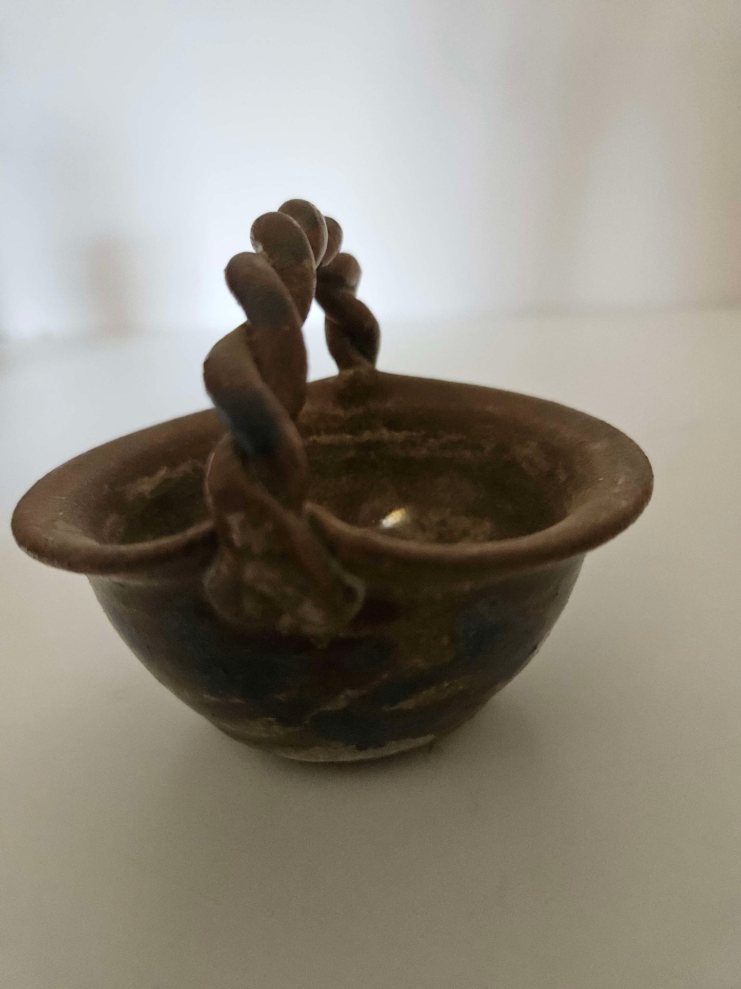Small Ceramic Pot With Handle