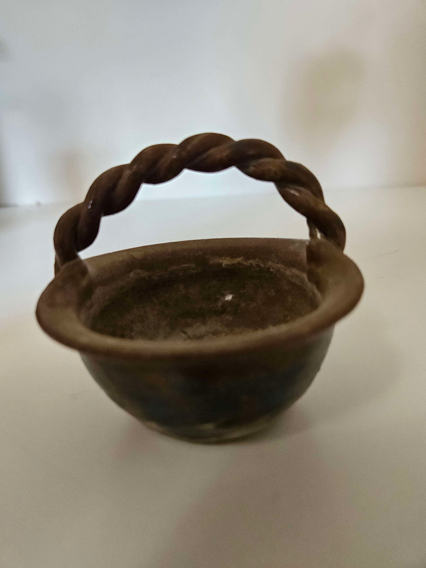 Small Ceramic Pot With Handle