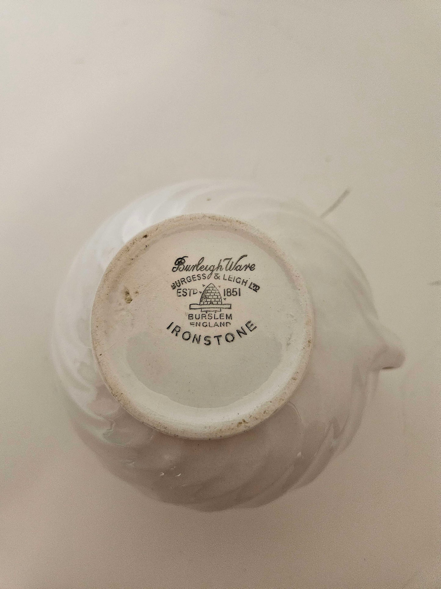 Burleigh Ware Ironstone Cream Pitcher
