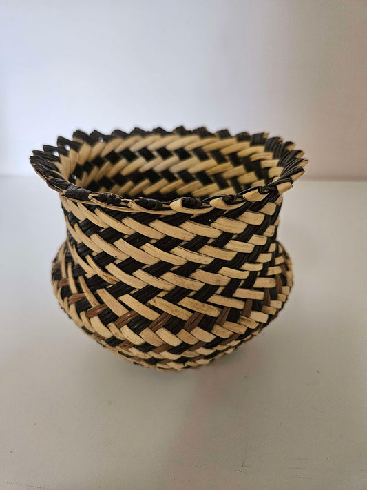 Tarahumara Hand Made Wicker Pot