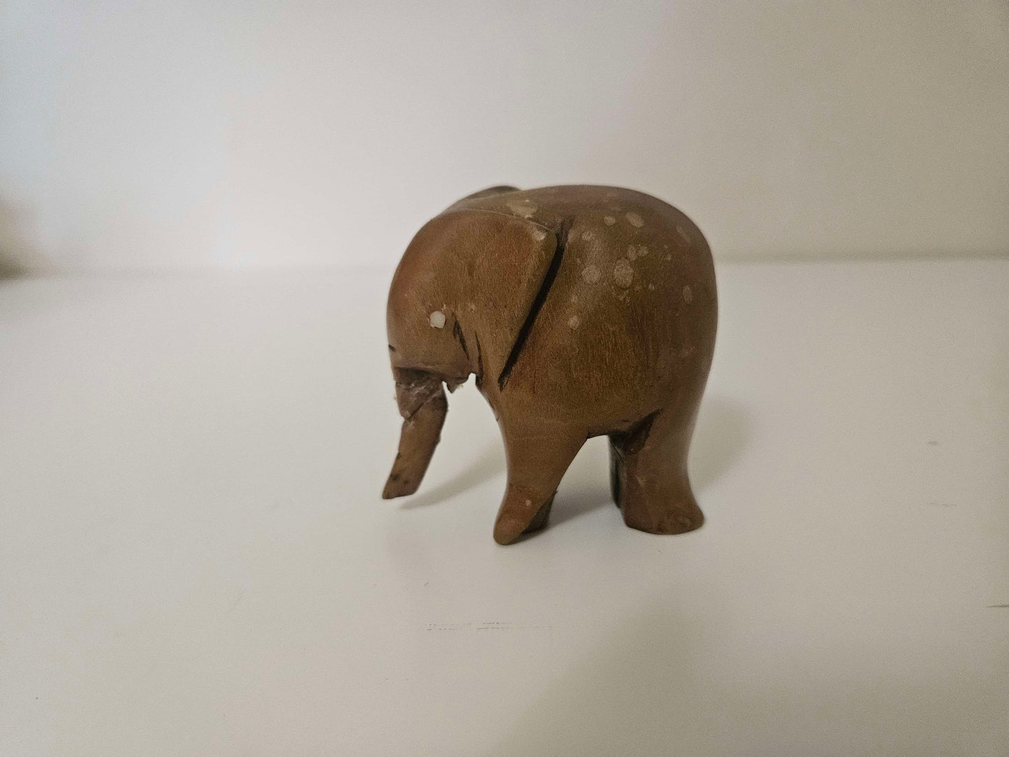 African Hand Carved Wooden Elephant