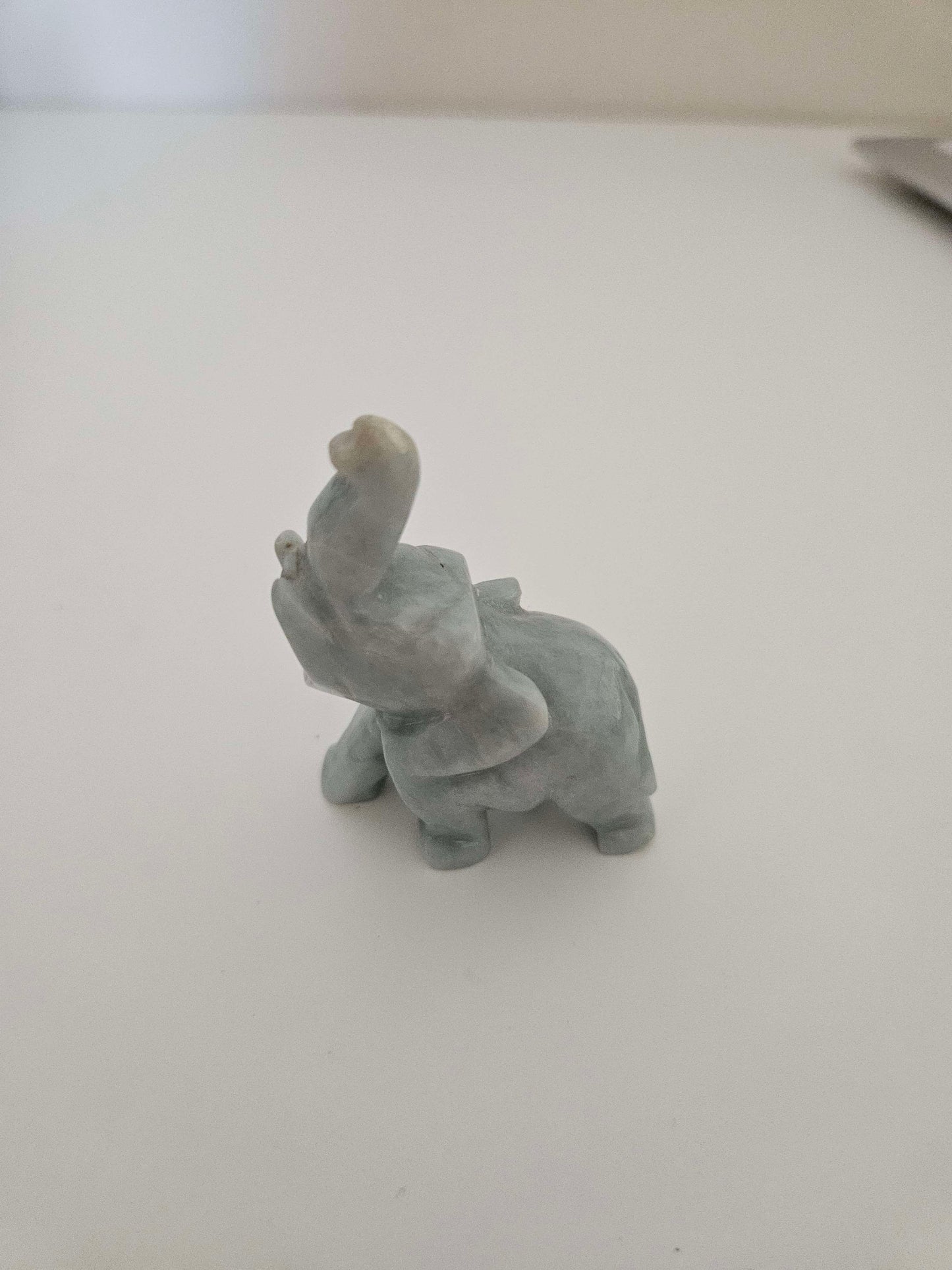 Tiny Handcrafted Jade Elephant