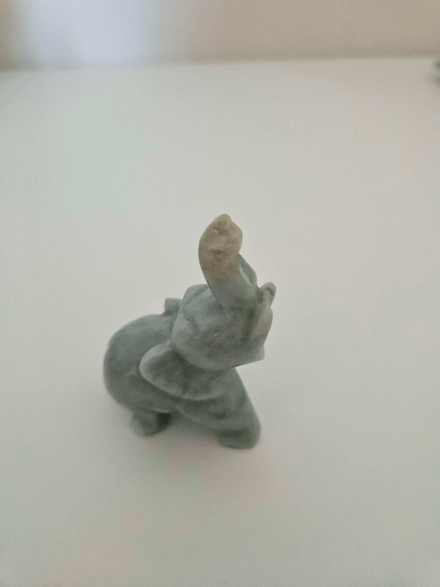 Tiny Handcrafted Jade Elephant